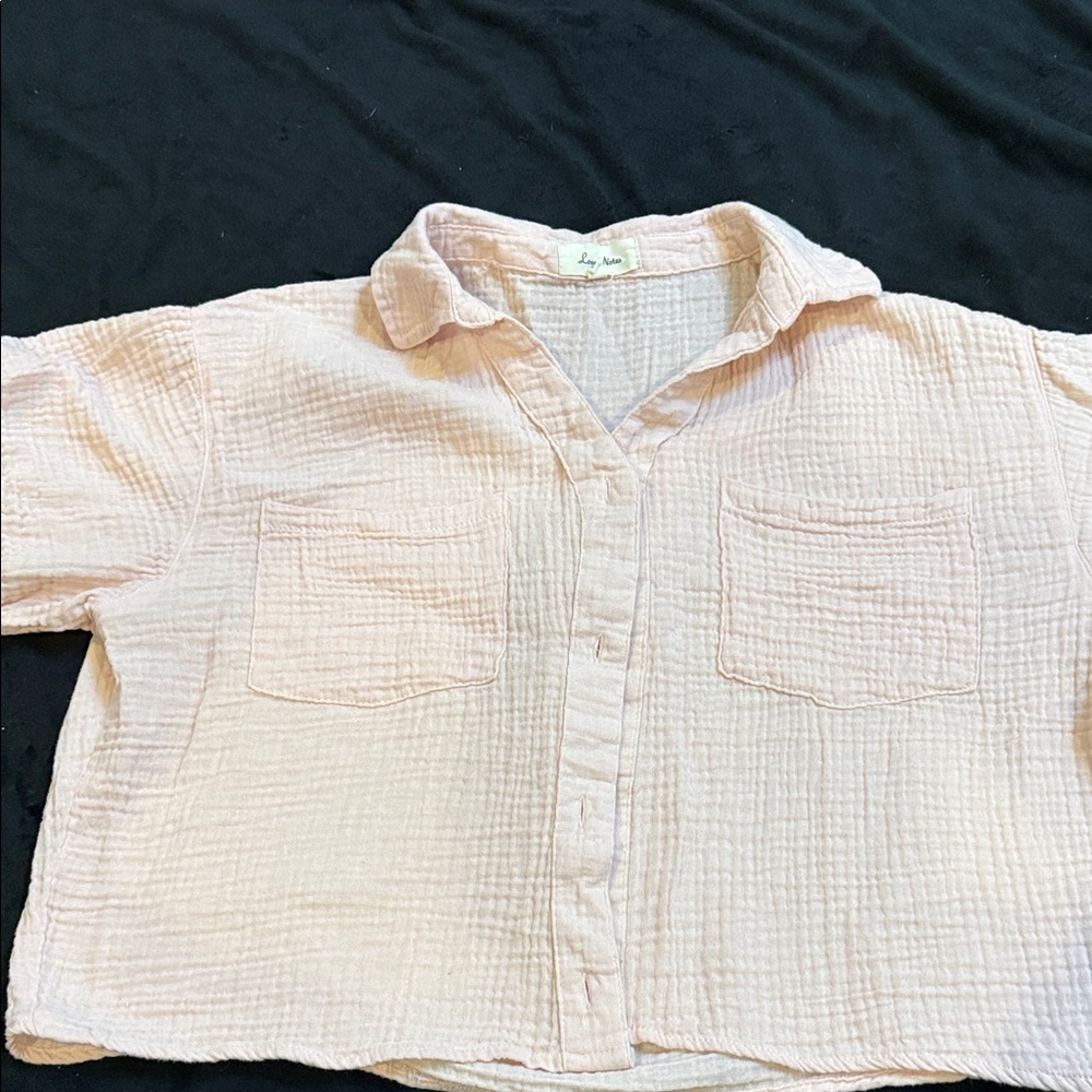 Love Notes Light Pink Crop Top